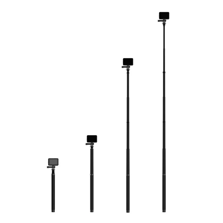 TELESIN TE-MNP-117 1.16m Carbon Fiber Selfie Stick Adjustable Length Monopod with 1/4 Screw Hole for Phone Action Camera