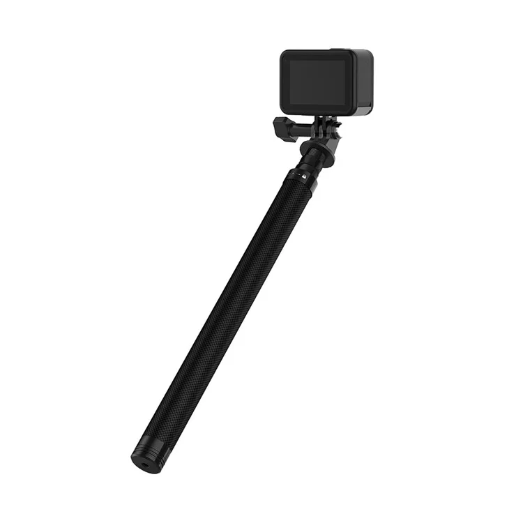 TELESIN TE-MNP-117 1.16m Carbon Fiber Selfie Stick Adjustable Length Monopod with 1/4 Screw Hole for Phone Action Camera
