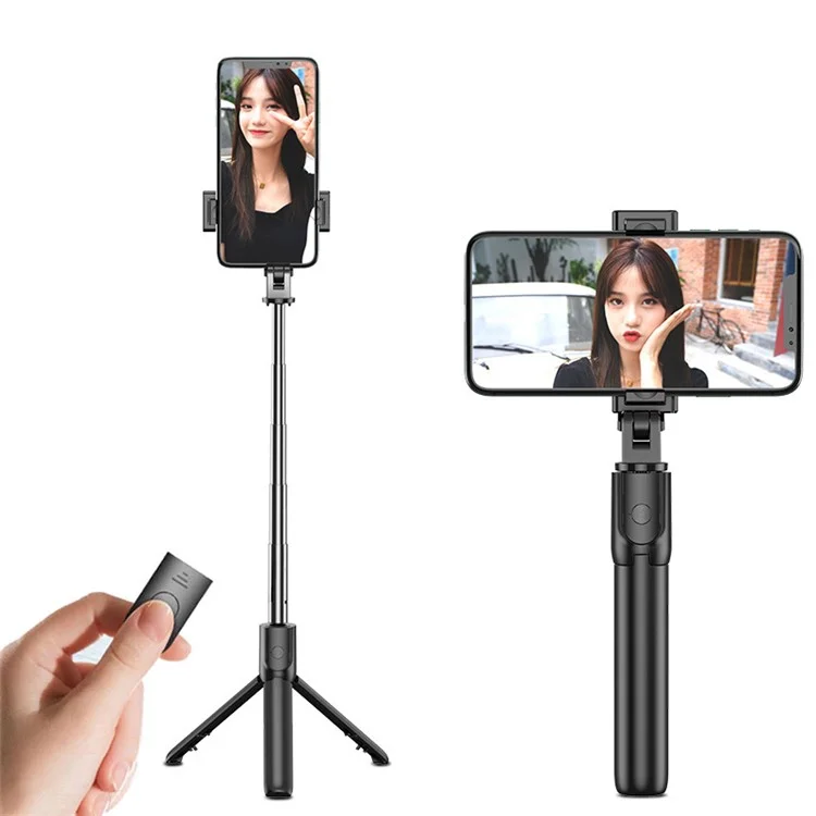 S02 Portátil Bluetooth Control Remoto Teléfono Móvil Tenedor De Teléfono Trípode Streaming En Vivo Extendible Selfie Stick