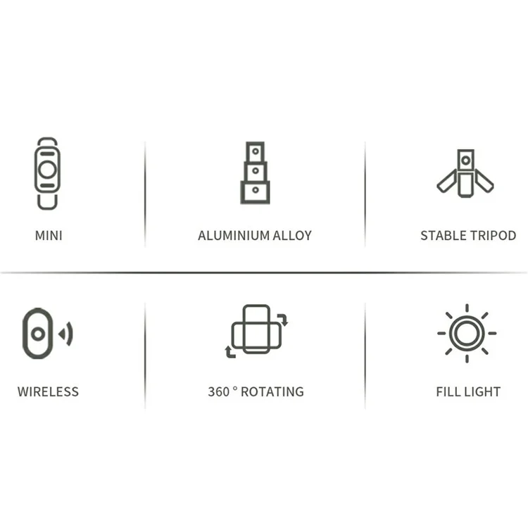 Q10s Portable Bluetooth Control Remoto Totador de Teléfono Trípode Extensible de Aleación de Aluminio Pole en Vivo Selfie Stick Con Luz de Relleno