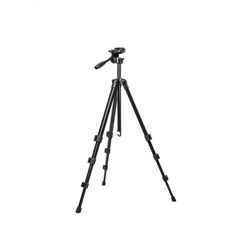 YUNTENG VCT-618N Portable Aluminum Alloy Tripod Stand Extendable Photography Tripod 360-Degree Rotating Gimbal Stabilizer Shockproof Camera Mount for SLR/Digital SLR