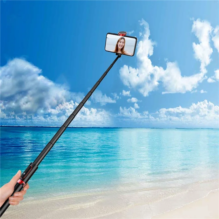 Fomito Xyk-202max 1,5 m Erweitertes Selfie-stick-fernbedienungs-aluminium-legierung Teleskopstativ - Rot