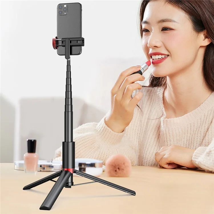 FOMITO XYK-202Max 1.5m Expanded Selfie Stick Remote Control Aluminum Alloy Telescopic Tripod - Red