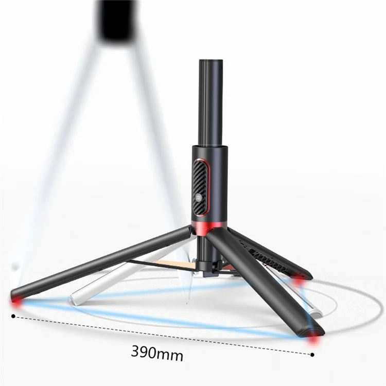 Fomito Xyk-202max 1,5 m Erweitertes Selfie-stick-fernbedienungs-aluminium-legierung Teleskopstativ - Rot