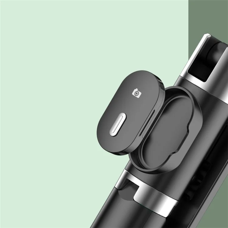 P60pro Selfie Stick Com Controle Remoto Sem Fio Bluetooth Portátil de 1,1m Tripod Stand Com Luz de Preenchimento - Preto