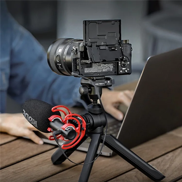 Pgytech Mantispod Vlogging Tripod Mini Trépied Flexible Avec Pancoramique Ball Head Action Caméra Accessoire - le Noir