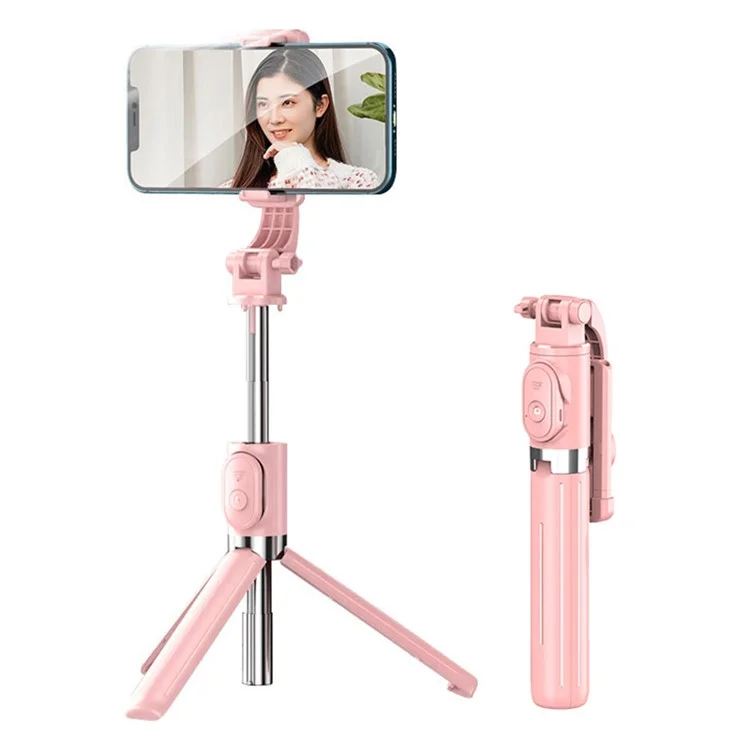 Z8 103cm Selfie Selfie Stick Tripod Telephip Selfie Stick Stand With Wireless Remote Control - Rosado