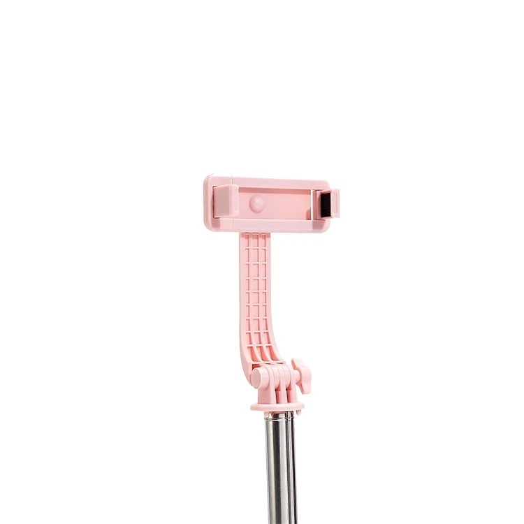Palo Selfie Stick Trípode Extensible de 105 cm para Teléfono con Control Remoto para Viajes, Videoblogs - Rosa