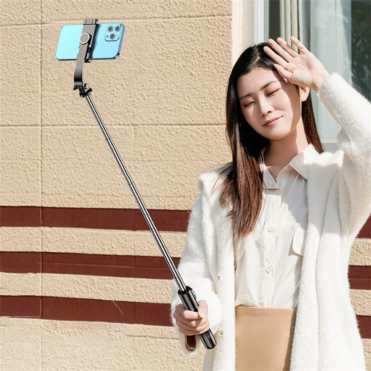 Palo Selfie Stick Trípode Extensible de 105 cm para Teléfono con Control Remoto para Viajes, Videoblogs - Rosa