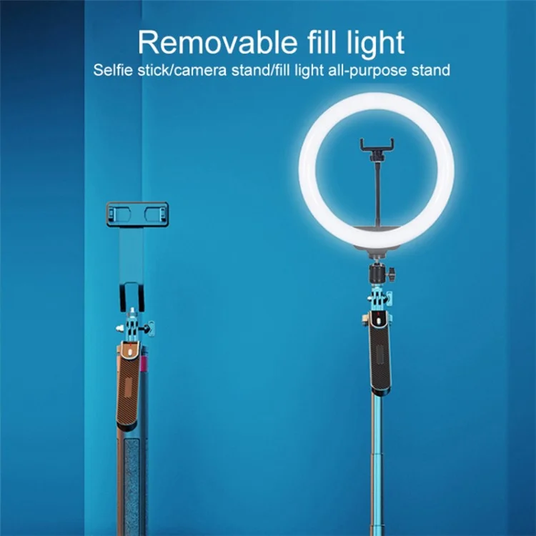 P185 1.8m Telescopic Selfie Stand 4-Leg Vlogging Portable Tripod Stand Holder for Cell Phone, Ring Light