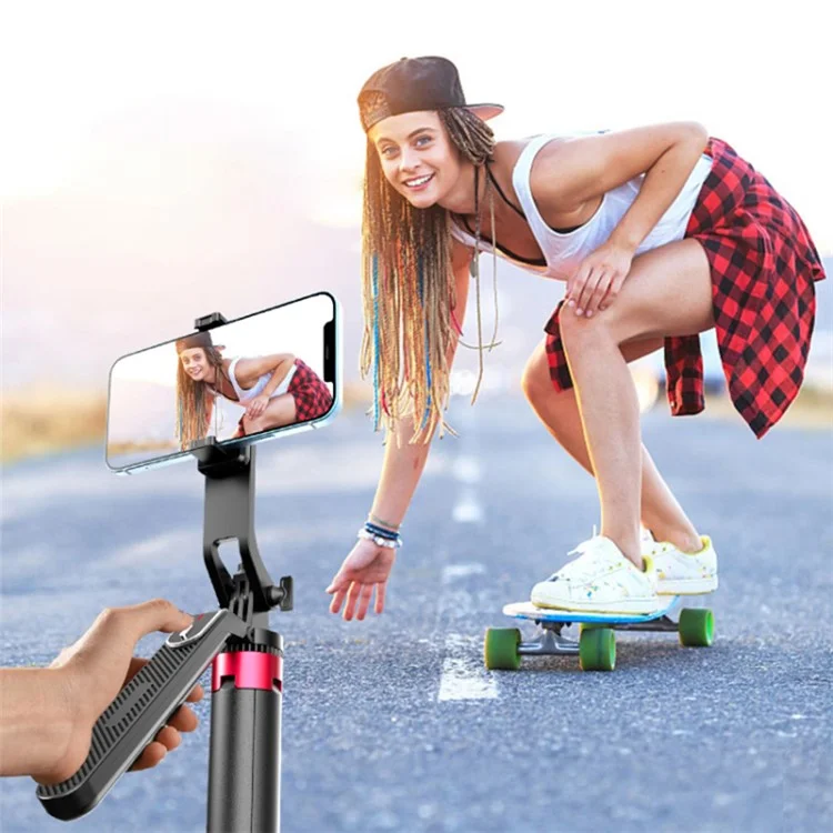 P185 1.8m Telescopic Selfie Stand 4-Leg Vlogging Portable Tripod Stand Holder for Cell Phone, Ring Light