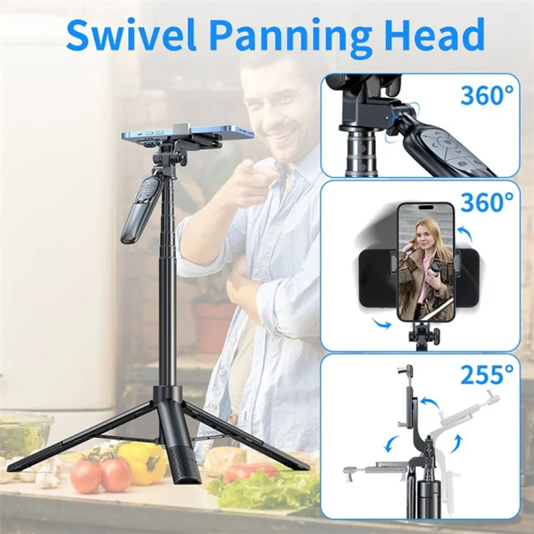 PIXEL ST2 1.6m Outdoor Folding Anti-Shake Selfie Stick Portable Cell Phone RC Gimbal Tripod Stand with Bluetooth-compatible Remote Control