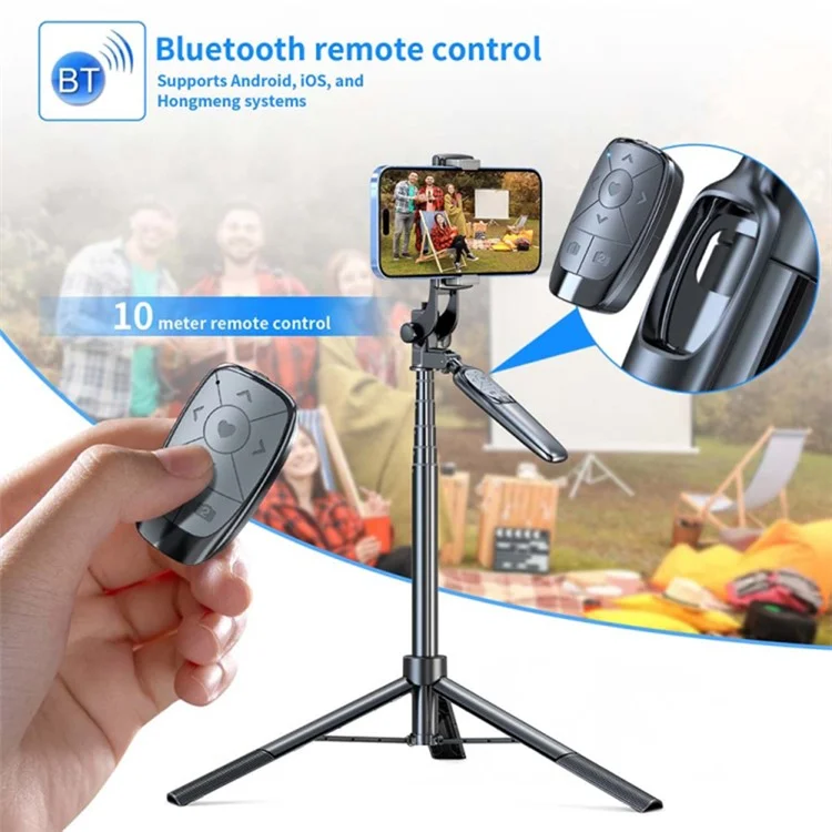 PIXEL ST2 1.6m Outdoor Folding Anti-Shake Selfie Stick Portable Cell Phone RC Gimbal Tripod Stand with Bluetooth-compatible Remote Control