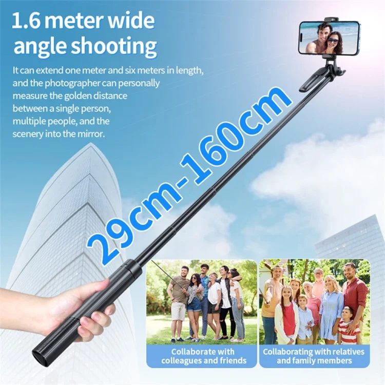 PIXEL ST2 1.6m Outdoor Folding Anti-Shake Selfie Stick Portable Cell Phone RC Gimbal Tripod Stand with Bluetooth-compatible Remote Control