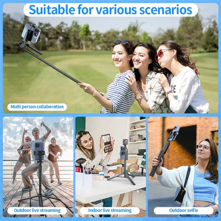 PIXEL ST2 1.6m Outdoor Folding Anti-Shake Selfie Stick Portable Cell Phone RC Gimbal Tripod Stand with Bluetooth-compatible Remote Control