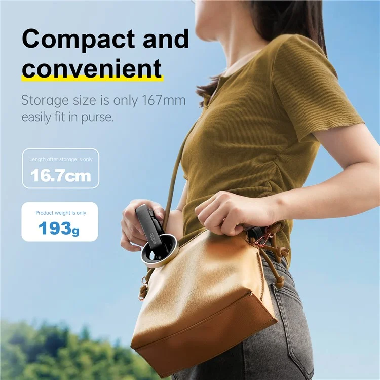 TELESIN WS-22005 Magnetic Phone Mini Selfie Stick Bluetooth Control Aluminum Alloy Tripod Telescopic Monopod per iPhone 12-15 Series
