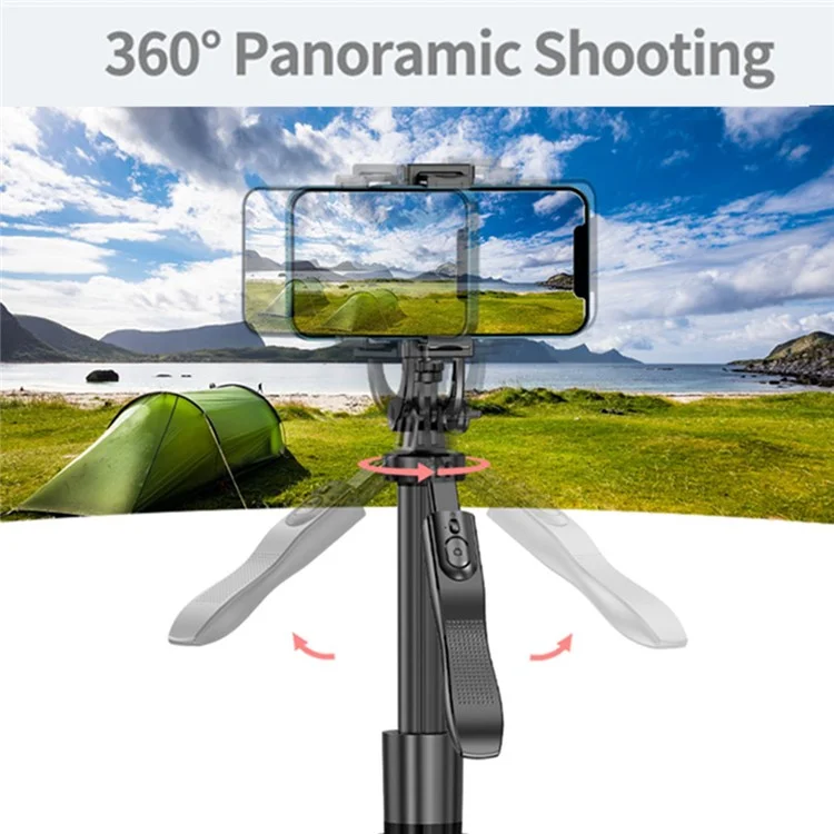 XIAOMI YOUPIN FUNSNAP L16 Monopiede Telescopico 1,53m per Telefono con Supporto Treppiede e Bastone Selfie Bluetooth
