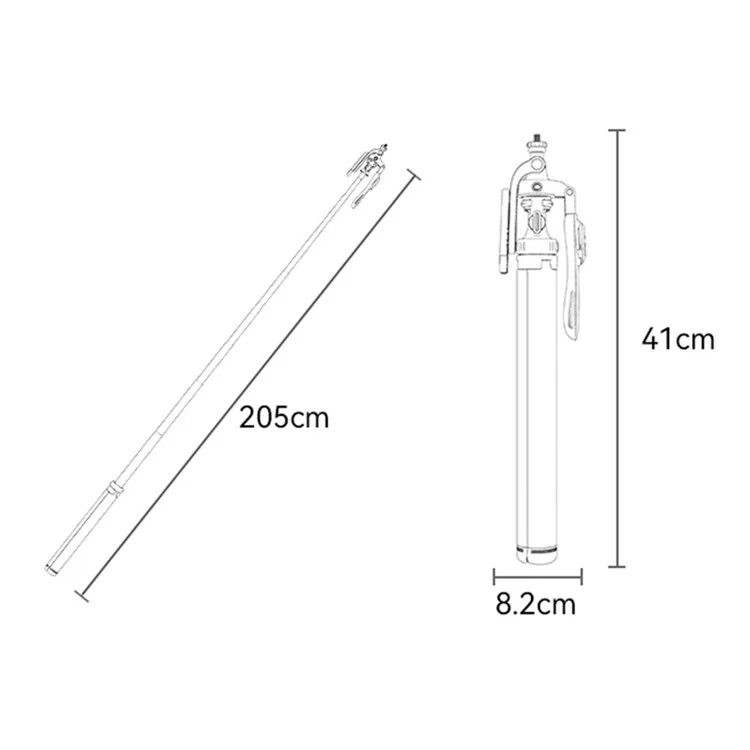 YESIDO SF17 Multifunctional Tripod Selfie Stick for Cell Phones, Camera Retractable Metal Tripod Stand
