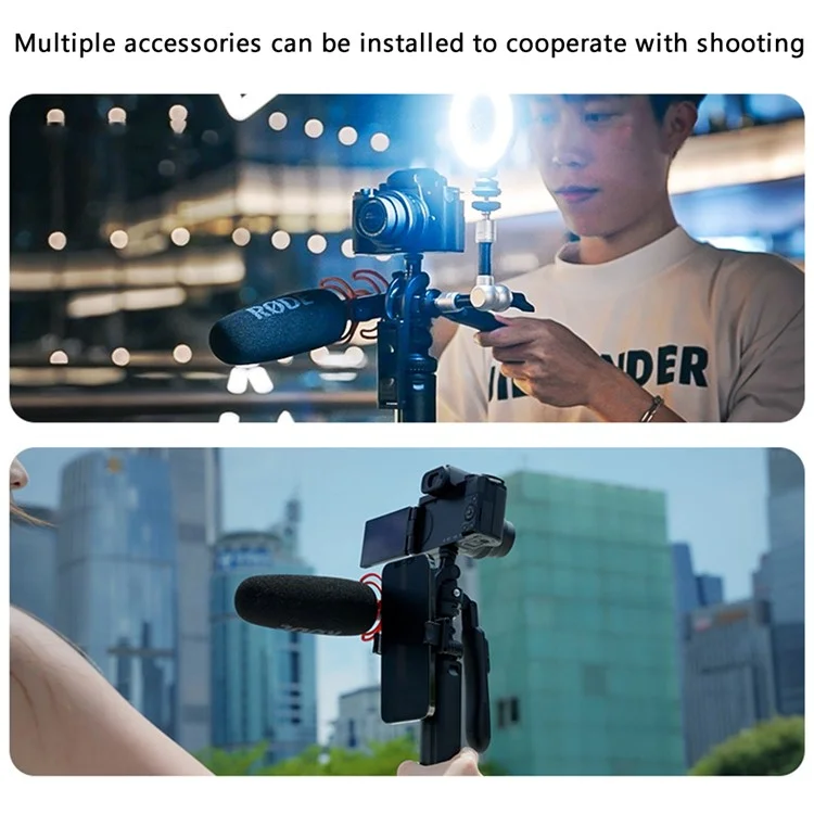 YESIDO SF17 Multifunctional Tripod Selfie Stick for Cell Phones, Camera Retractable Metal Tripod Stand