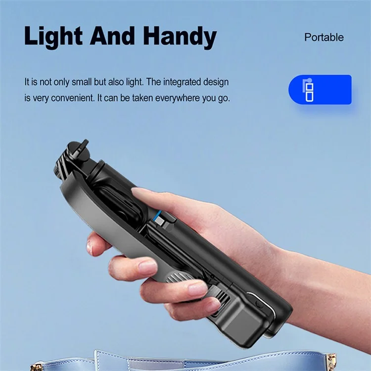 C01S Abnehmbare Desktop-Stativ-Ständer Multifunktional Tragbarer Bluetooth-Selfie-Stick mit Einzelner Füllleuchte