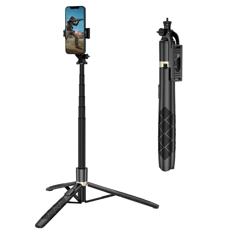 Q16 Aluminum Alloy Rod Bluetooth Selfie Stick 1560mm Telescopic Tripod Stand with Remote Control