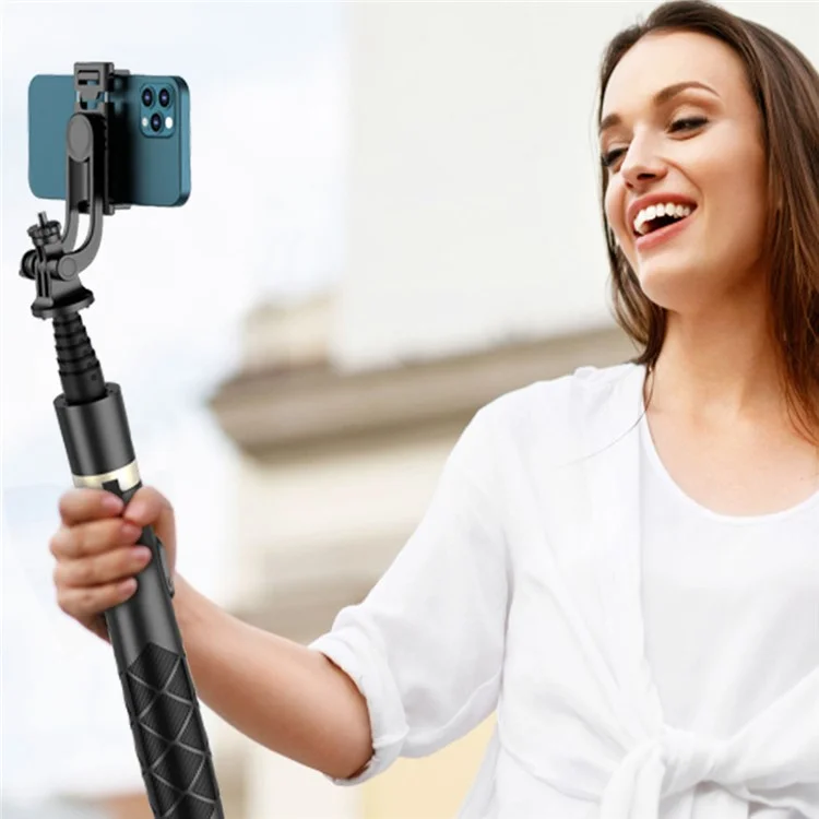 Q16 Aluminum Alloy Rod Bluetooth Selfie Stick 1560mm Telescopic Tripod Stand with Remote Control