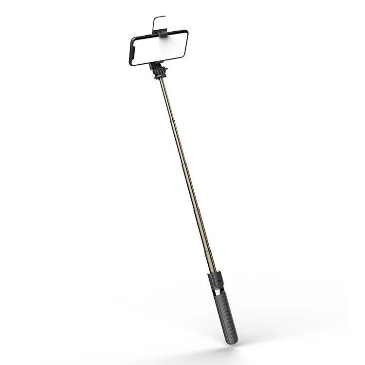 L03S Bastone Selfie Bluetooth Asta in Lega di Alluminio Telescopica Treppiede con Luce di Riempimento - Nero