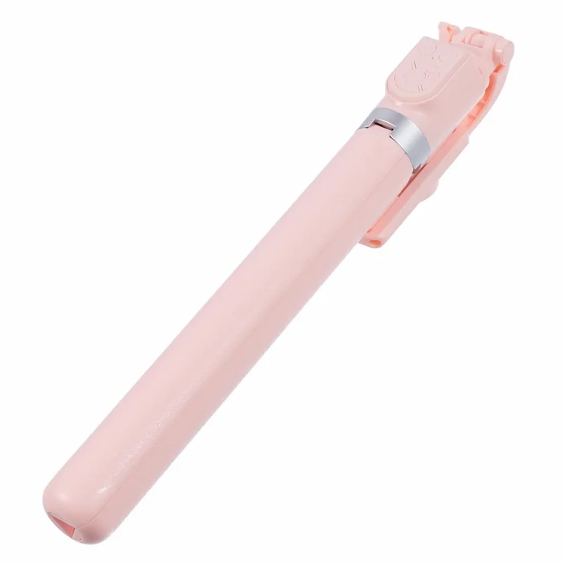 Z16 175CM Selfie Stick Cell Phone Clip Mount Tripod Stand with Bluetooth-compatible Remote Shutter - Pink