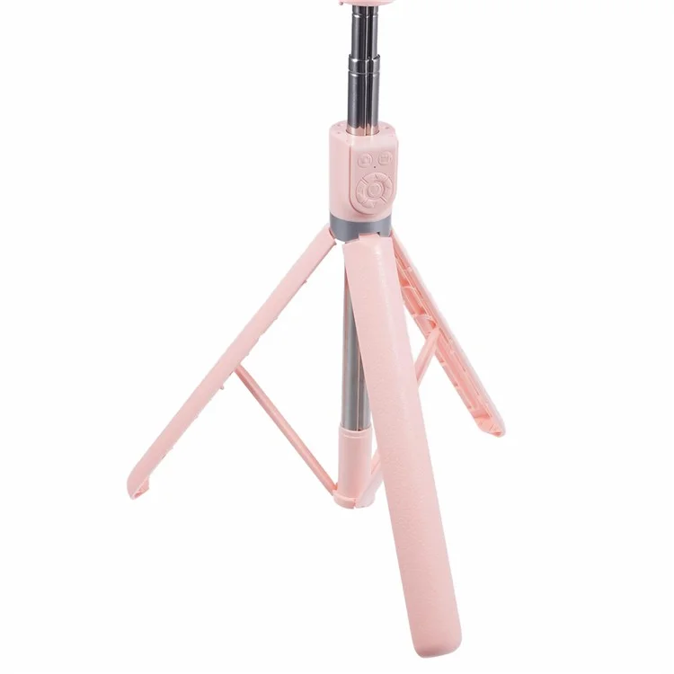Z17 Pro 2-em-1 Tripé de 175cm com Controle Remoto Bluetooth e Luz de Preenchimento - Rosa