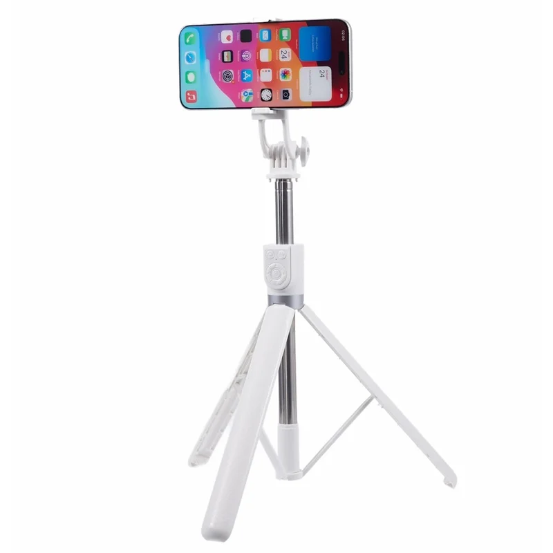 Z17 175cm Wireless Bluetooth-compatible Extendable Selfie Stick Tripod Stand with Remote Control - White