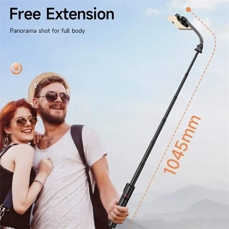 L20 Magnetische Absorption Telefonhalter Stativ Stand Aluminiumlegierung Erweiterbarer Selfie -stick