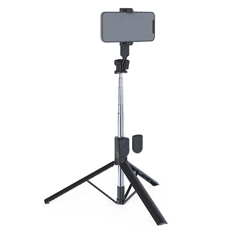 BT11 0.31-1.7m Trépied Télescopique Porte-Clip Téléphone Bâton Selfie avec Télécommande Bluetooth