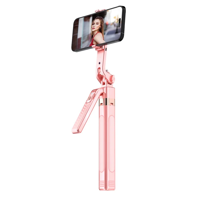 CL09 1.8m Handheld Selfie Stick 360 Degree Rotation AI Intelligent Tracking Gimbal Tripod - Pink