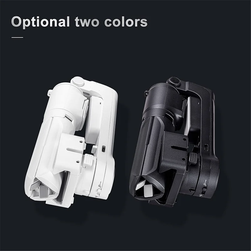 Estabilizador Multifunction Ajustável A10 com Luz LED, Selfie Stick com Gimbal de Dois Eixos - Preto