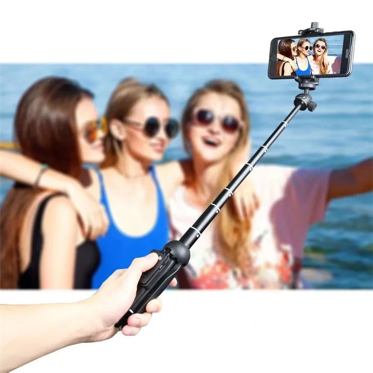 YUNTENG 9928N Bluetooth-compatible Remote Telescopic Tripod Stand Phone Clip Holder Selfie Stick