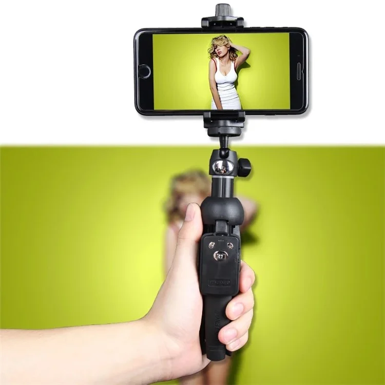 YUNTENG 9928N Bluetooth-compatible Remote Telescopic Tripod Stand Phone Clip Holder Selfie Stick