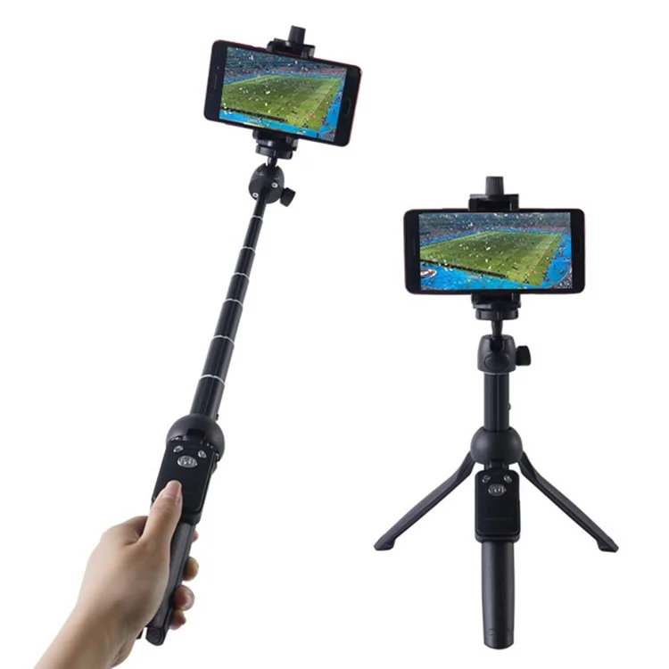 YUNTENG 9928N Bluetooth-compatible Remote Telescopic Tripod Stand Phone Clip Holder Selfie Stick