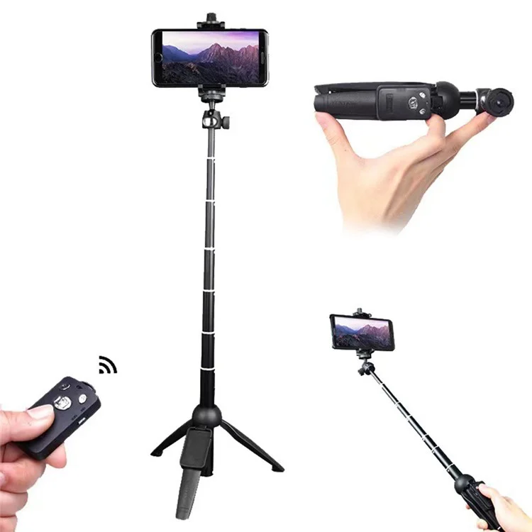 YUNTENG YT-9928 Selfie Stick Bluetooth Remote Design Tripod Stand Phone Clip Holder