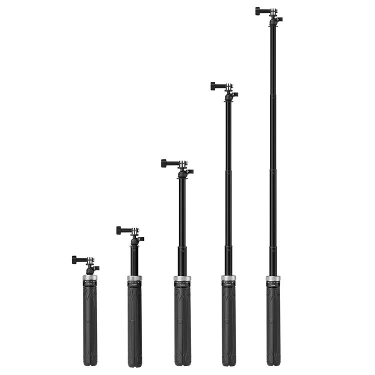 TELESIN S1-TSS-01 Bastone Selfie Treppiede Giunto a Sfera Asta di Estensione Monopiede Impugnatura per Fotocamera d'Azione GoPro