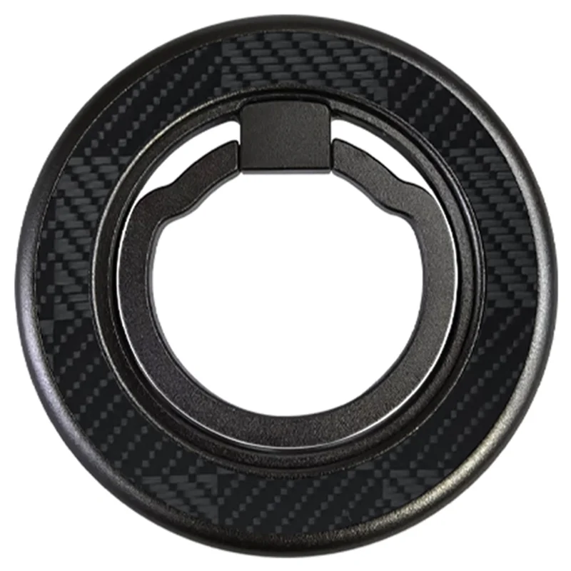 Aramid-Faser-Magnetständer für Handys mit Fingerring-Griff - Schwarz / Grau