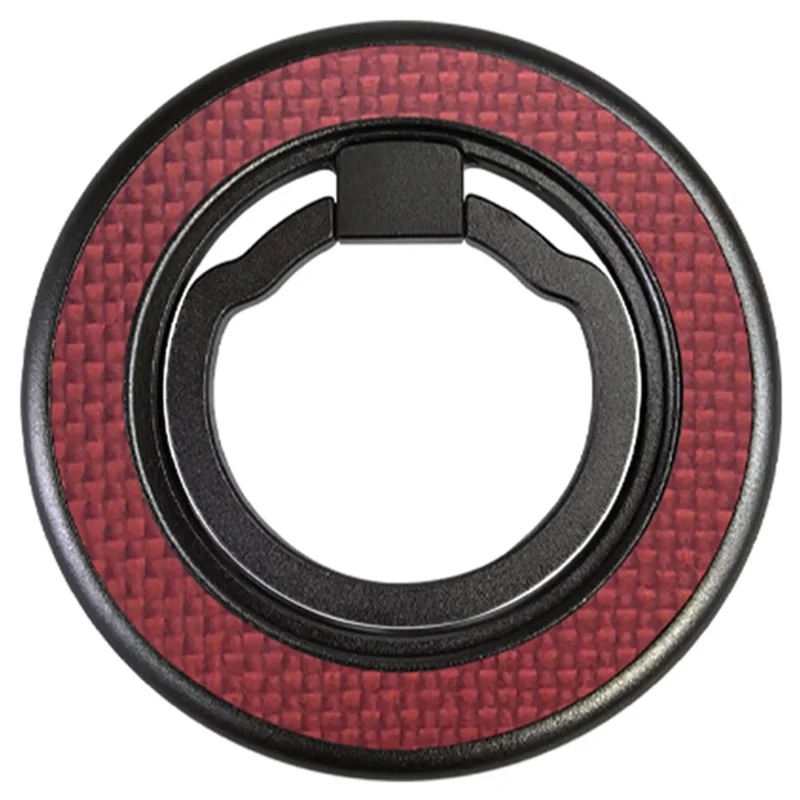 Aramid Fiber Magnetic Kickstand for Cell Phone Finger Ring Grip Holder - Red