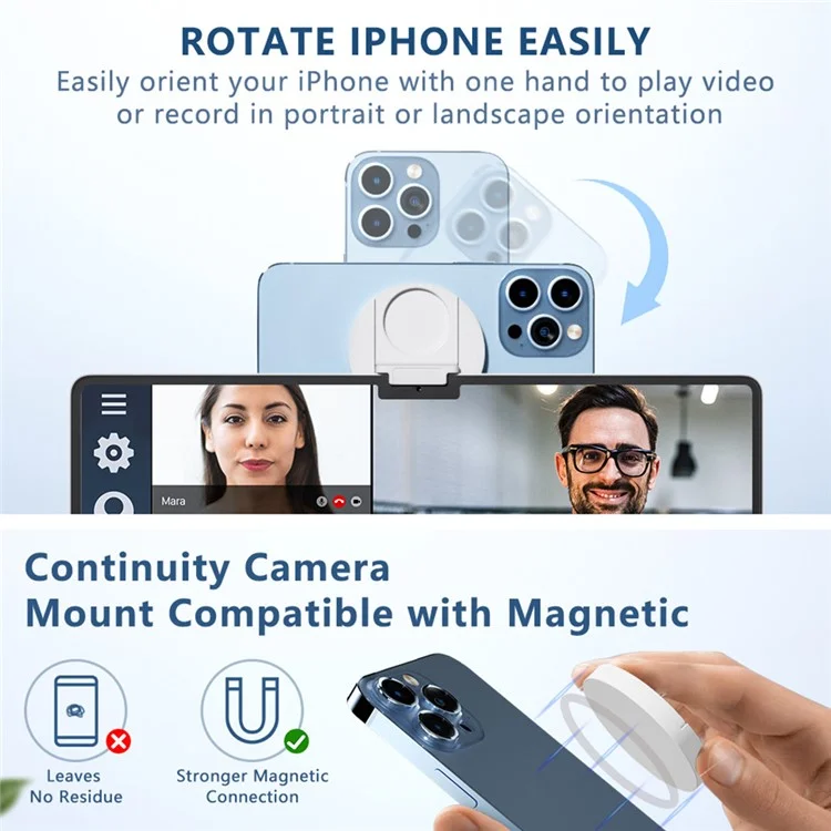 S4 Phone Ring Holder Magnetic Stand Continuity Camera Mount for iOS 16 / macOS Ventura