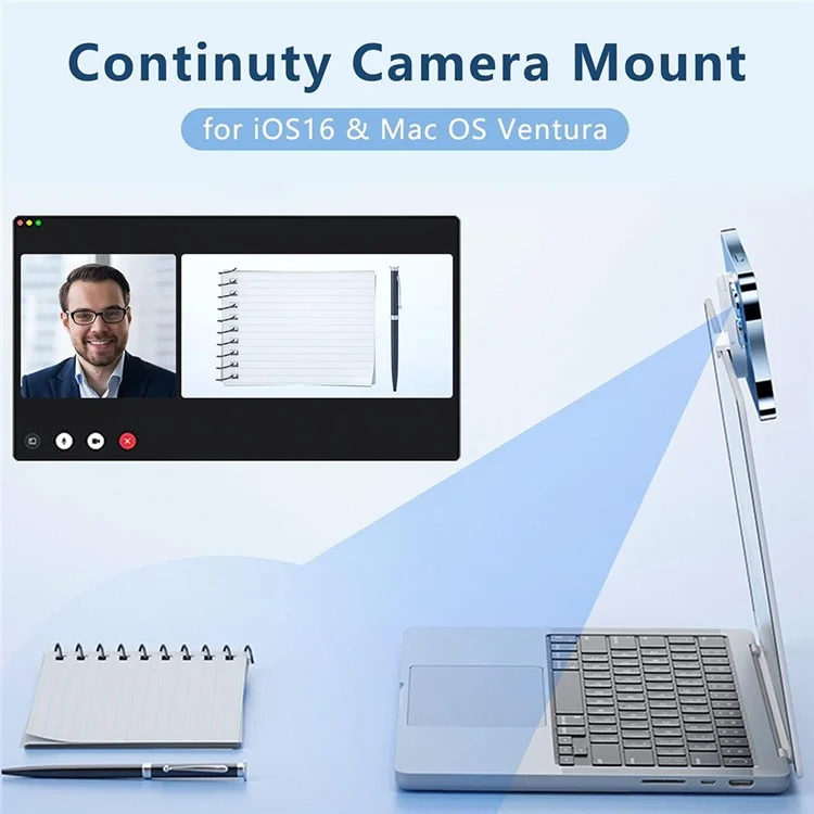S4 Phone Ring Holder Magnetic Stand Continuity Camera Mount for iOS 16 / macOS Ventura