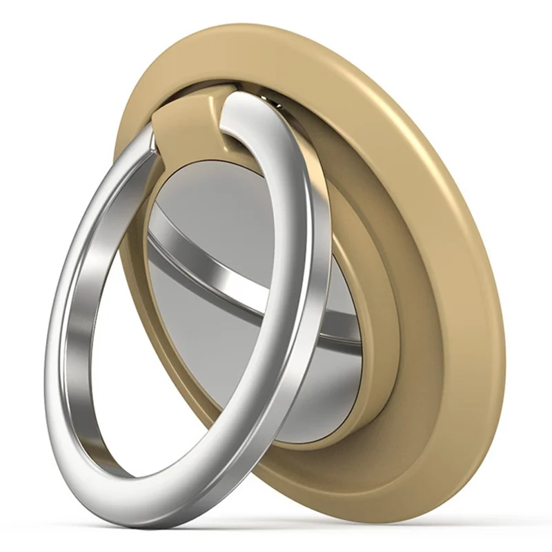 Magnetic Phone Ring Holder 360 Degree Rotation Adjustable Kickstand Finger Grip - Gold