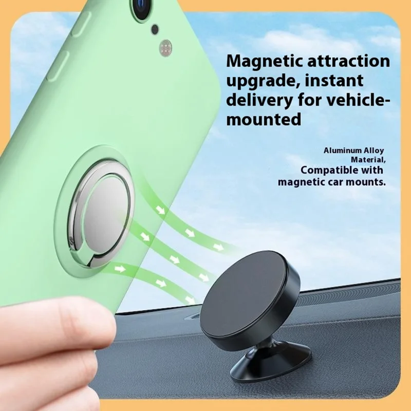 Magnetic Phone Ring Holder 360 Degree Rotation Adjustable Kickstand Finger Grip - Gold