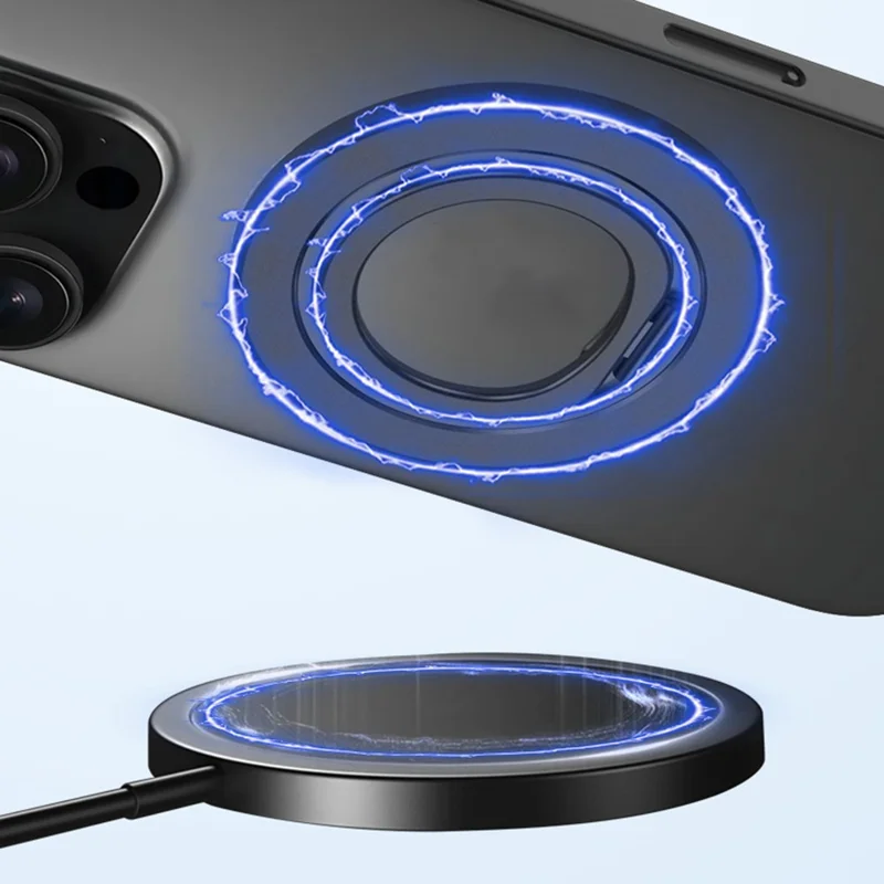 Supporto per telefono rotante magnetico a 360° con angolo regolabile e staccabile - Grigio