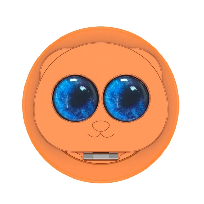 Panda magnetisk foldbar holder 360° med stærk magnet, roterbar spændingsløsende holder til alle flade telefonskærm eller telefoner - Orange