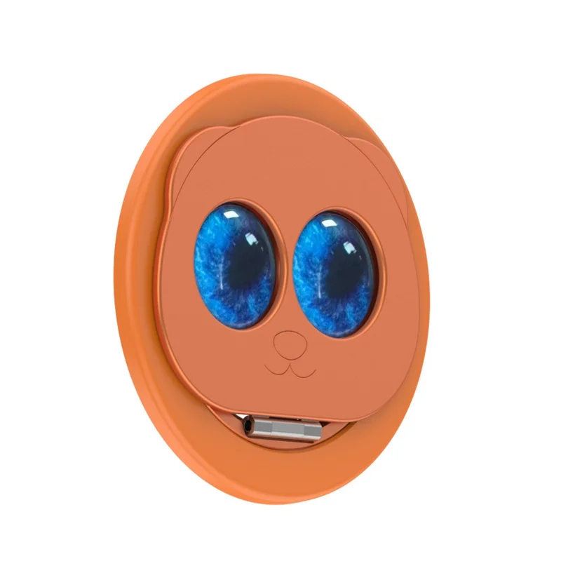 Panda magnetisk foldbar holder 360° med stærk magnet, roterbar spændingsløsende holder til alle flade telefonskærm eller telefoner - Orange