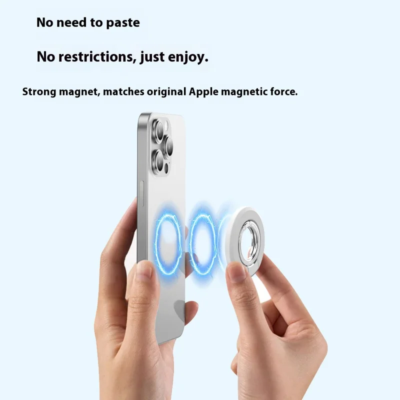 Magnetic Ring Holder Donut Shape Phone Stand 360° Flip Desktop Kickstand - Black