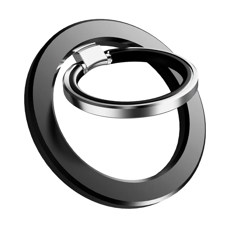 MP-25 Supporto Magnetico per Telefono con Anello a Doppia Faccia e Poggiapolsi con Rotazione di 180°, Supporto da Tavolo - Nero